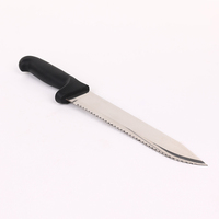 Couteau à scier dentelé de 10 pouces conforme aux normes, lame en acier inoxydable SS420J2, manche en polypropylène antidérapant, parfait pour la maison et le jardin
