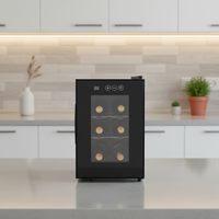 Réfrigérateur portable pour la maison, cave à vin pour 6 bouteilles, refroidisseur à vin, cuisine, bureau, refroidisseur à vin