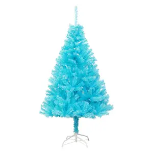 Latest hot selling blue 150cm christmas tree set family christmas ornament set tree