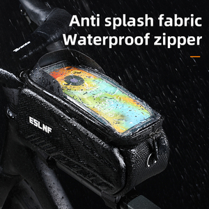 ESLNF Pochette de vélo à écran tactile Sac de tube supérieur Étui rigide Étanche <span class=keywords><strong>Cadre</strong></span> avant Sac de téléphone de vélo - Product Image 4