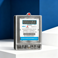 Meter Energi Elektronik Fase Tunggal yang Dapat Disesuaikan, Terpasang di Dinding, Layar LCD, Arus Maksimum 100A, Kelas Akurasi 1.0, 220V/230V