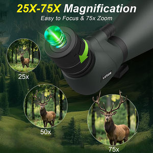 LUXUN 25-75x100 HD FMC <span class=keywords><strong>Monocular</strong></span> Tático High End Pássaro Assistindo Esportes 100mm Lente Longo Alcance BAK4 Spotting Âmbito Binóculos - Product Image 5