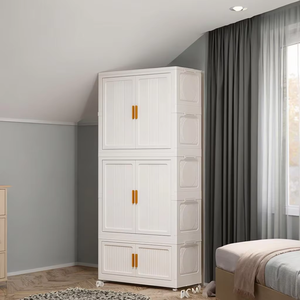 Armoire de chambre à coucher portable moderne et durable Armoire en plastique pliable pour vêtements <span class=keywords><strong>Dressing</strong></span> Living Room & Home Office - Product Image 1