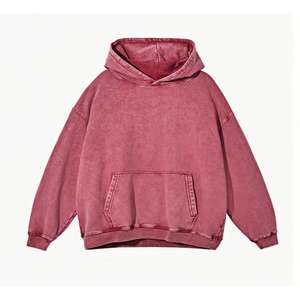 Sudadera con Capucha Extra Grande para Hombre, Lavado Ácido, Algodón Suave, Corte Holgado, Bolsillo Tipo Canguro, Ropa Urbana Diaria, Personalizable, Directo de Fábrica - Product Image 2