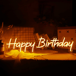 LC Drop Shipping Product Happy Birthday Neon Light Words Decorative Neon <strong>Sign</strong> - Product Image 3