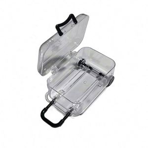 Transparent <b>Mini</b> Suitcase Jewelry <b>Storage</b> <b>Box</b> for Hair Accessories - Custom Decorative Candy Container - Product Image 1