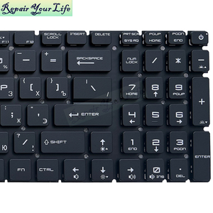RU Russe Snap-on RGB Clavier D'ordinateur Portable pour <span class=keywords><strong>MSI</strong></span> GP76 GL76 GE76 GL75 GF75 GS75 <span class=keywords><strong>GT76</strong></span> GS76 MS -17K3 17K2 17K1 17K4 10UG GE76 MS-17K5 - Product Image 3