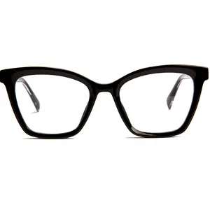 Manufacturer Wholesale Cat Eye Optical Frames Acetate Eyeglasses Glass