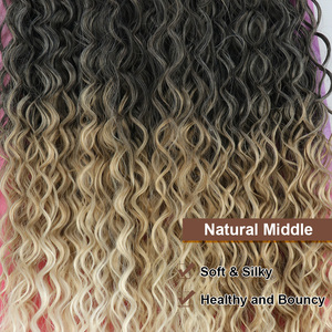 Extensions de <span class=keywords><strong>cheveux</strong></span> synthétiques Julianna Wholesale Bio Organic Protein Fibra Regular Wave Jerry Curly Wavy Weave Weft Hair Bundles - Product Image 4