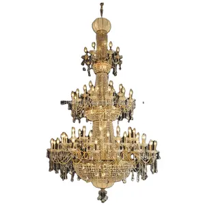 huge Luxury crystal chandeliers decoration modern lighting fixtures for big hall