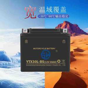 Batterie de démarrage pour moto Shangwei YTX30L-BS 12V 30Ah au plomb-acide - Product Image 2