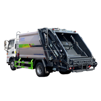 Camion compacteur de déchets JAC 7,5 m³ 4x2, transmission manuelle, moteur diesel, pompe, petit camion de collecte de déchets, Euro 3