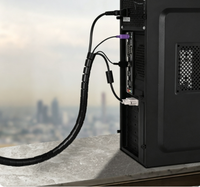 Tubo flexible de PE para gestión de cables, funda protectora autoenrollable para arreglos de cables y arneses.