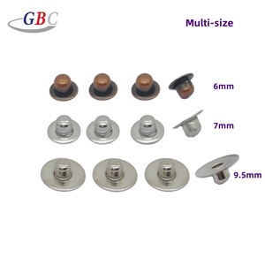Bán Buôn Brass 6Mm 7Mm Close-End Nickel-Miễn Phí Núm Vú Đinh Tán Cho Quần Áo & Túi Xách - Product Image 3