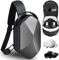 Nouveaux hommes VR lunettes sac de messager grande capacité sac à bandoulière/sac à bandoulière décontracté bureau affaires en matériau de coque dure