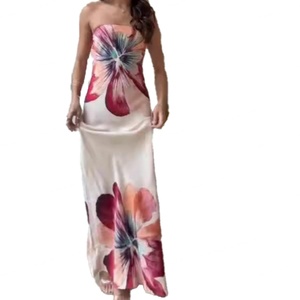 Robes mi-longues sexy à imprimé tendance pour femmes, sur mesure, OEM, de haute qualité, style bustier, vente en gros - Product Image 2
