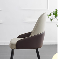 Meubles de salle à manger modernes et confortables de haute qualité chaises de restaurant d'hôtel avec pieds en bois et couverture en cuir