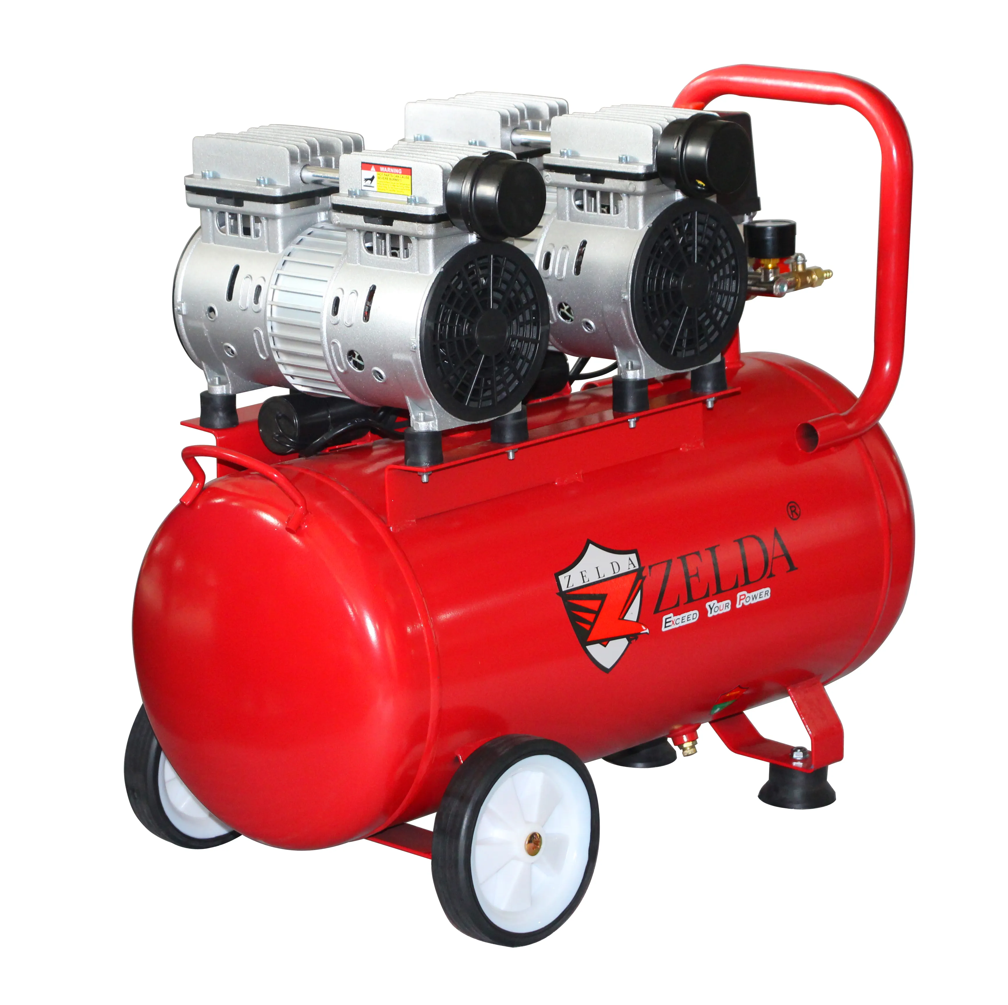 Factory cheap price portable oil free silent air compressor ZD6002-50L for sale