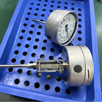 Bimetallic Thermometer Liquid-Filled Stainless Steel Adjustable Temperature Gauge Industrial Use Customized ODM