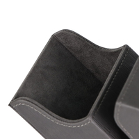 Boîte de rangement séparée en cuir PU au design élégant, avec rabat, personnalisable OEM, pour cartes de jeu et cartes à collectionner