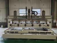Routeur CNC 4 axes 6 broches pour le bois, machine de sculpture 3D rotative avec moteur servo AC Yaskawa pour statues de Bouddha et pieds de meubles