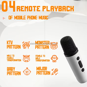 Altavoz Karaoke Inalámbrico con Luz Nocturna Acuática, Reproductor de Vinilo Portátil <span class=keywords><strong>Retro</strong></span> con Bluetooth - Product Image 6