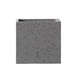 Vaso da Pavimento Quadrato in Fibra <span class=keywords><strong>di</strong></span> Argilla Fatto a Mano, Stile Moderno Popolare, Superficie Marmorizzata, Finitura <span class=keywords><strong>Cemento</strong></span>, Ecologico, Leggero e Durevole - Product Image 2