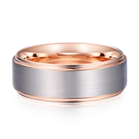 Offre Spéciale – Parures de Bagues de Mariage Vintage en Tungstène pour Femme et Homme, 8 mm, Plaqué Or Rose/Or 18 carats – Bagues de Promesse et d'Anniversaire
