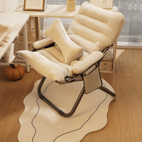 Fauteuil pliant moderne et minimaliste en métal épaissi pour la maison, les dortoirs universitaires, les chambres, l'utilisation informatique, pour une personne