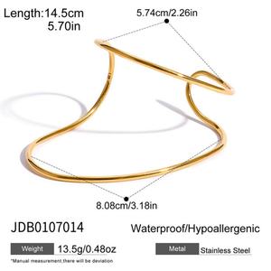 Modernas Pulseras de Acero Inoxidable 18K con Baño de Oro, Resistentes al Deslustre y al Agua, Joyería de Moda para Mujer - Product Image 6