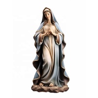 Cadeau religieux personnalisé Notre-Dame de la Grâce Figure sur Base, poupée céleste statues de pierre résine Catholicisme vierge marie statues