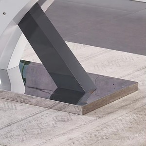 Phong cách châu Âu cao cấp mở rộng bướm <span class=keywords><strong>x</strong></span> hình dạng cơ sở MDF cao bóng bàn ăn - Product Image 5