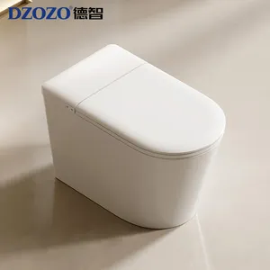 S008 Sensor kaki Modern peralatan sanitasi otomatis keramik kamar mandi WC Toilet pintar dipasang di lantai dengan tangki