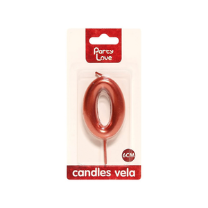 Candela Decorativa a Forma di Numero 0, 6 Cm, per Torte di Compleanno - Product Image 1