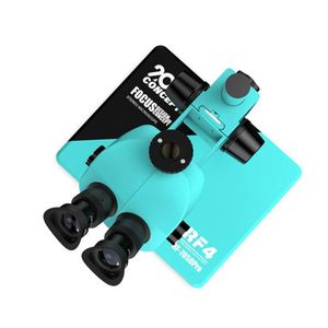 Microscopio sincrono trinoculare RF4 RF-7050Pro 7-50X per riparazione di componenti elettronici PCB di telefoni, con manopola di ingrandimento e blocco a 6 marce. - Product Image 5