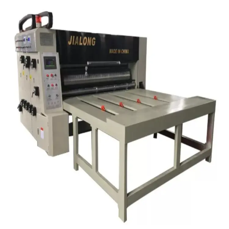 Golfkarton Doos Kartonnen Doos Semi Automatisch Afdrukken Slotting Machine Flexo Printer Slotter Stansmachine Machine Voor Verkoop