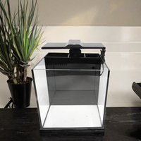 A.S. Aquarium carré moderne en verre ultra-clair éco-responsable pour poissons de récif, 25-45 cm, pour salon, cuisine et bureau