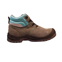 Chaussures de sécurité unisexes à tige haute en cuir véritable à double couche avec embout en acier pour le travail industriel et minier, été, printemps, automne, hiver