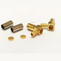 MCX femelle angle droit sertissage RG174 RG316 WTR100 câble MCX pour câble coaxial RG316 connecteur Coaxial RF