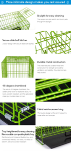 <span class=keywords><strong>Cage</strong></span> à chien moderne simple et solide de bonne qualité, pliable, avec revêtement nano pulvérisé, avec plateau en plastique, à vendre - Product Image 3