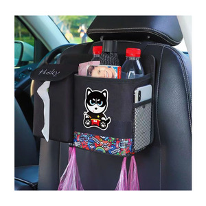 Bacs suspendus pour voiture Rangement des aliments Organisateurs de voiture portables Cartoon Pliable Sacs poubelle pour siège arrière de voiture - Product Image 1