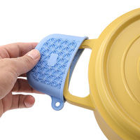 Siliconen pannenlappet met handclip, isolatie, hittebestendig, antislip, voor hete pannen, koekenpannen en sauspannen
