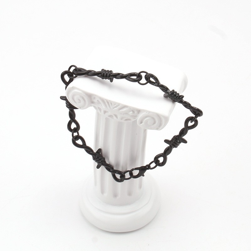 Gunmetal Black Fine Spike Bracelet