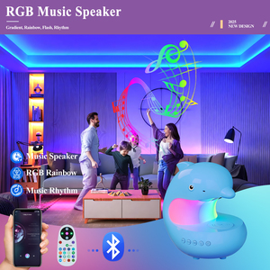 Thông Minh Chiếu Sáng Quà Tặng Bàn Đèn Sạc Không Dây LED Ánh Sáng Ban Đêm 15W Nhanh Chóng Sạc Không Dây Màu Xanh Răng Loa RGB Bảng Đèn - Product Image 3