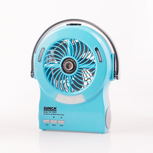 SUNCA <b>Mini</b> Mist Fan With Light 7W Battery Powered <b>Table</b> Fan For Desk Use - Product Image 4