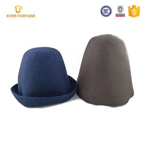 Chapeau en feutre de laine 100% uni, corps de chapeau en feutre de fourrure, <span class=keywords><strong>capeline</strong></span> bloquée, chapeau en laine semi-fini, fabricant de chapeaux en gros, design - Product Image 2