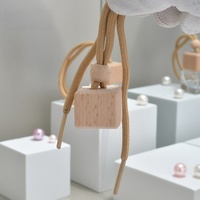 Diffuseur de voiture suspendu en verre, flacon vide pour parfum, désodorisant d'air avec bouchon à vis en bois, logo personnalisé, vente en gros