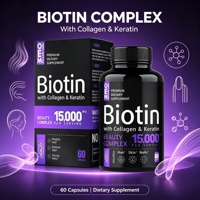 Capsules de Vitamine B Complètes Personnalisées en Gros (OEM) – Biotine avec Collagène et Kératine pour la Santé des Cheveux, de la Peau et des Ongles