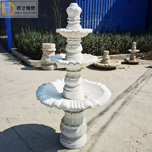 Jiahua <b>Stone</b> Fountain European Style Column Sculpture Indoor Durable Garden Water Feature - Product Image 3