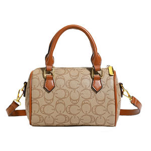 Sac bandoulière décontracté pour femme, style occidental, avec fermeture éclair, portable, texture raffinée, design géométrique, classique et tendance, au design simple et unique - Product Image 1